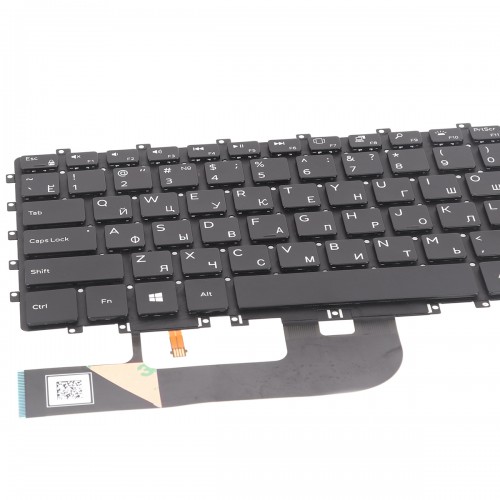 Клавіатура для ноутбука Dell XPS 15 9575 2-in-1, Precision 5530 2-in-1, RU, Black, Backlit