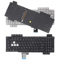 Клавиатура для Asus FX504 FX505 FX705 FX80 series, RU, (Black, RGB-backlit, A+)