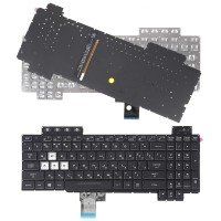 Клавиатура для Asus FX504 FX505 FX705 FX80 series, RU, (Black, RGB-backlit, A+)