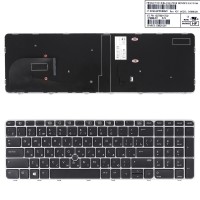 Клавиатура для HP EliteBook 755 G3 850 G3 850 G4, ZBook 15u G3 G4, RU, (серая рамка, с трекпоинтом, 819898-251)