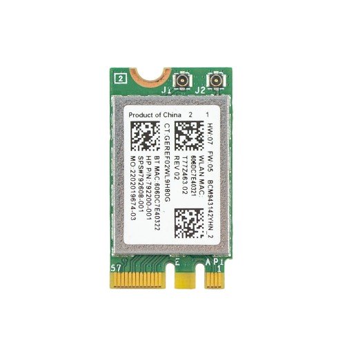Плата WiFi+Bluetooth Broadcom BCM943142Y, (M.2 1630, 802.11n 2.4GHz + Bluetooth 4.0, 792200-001, 792608-001)