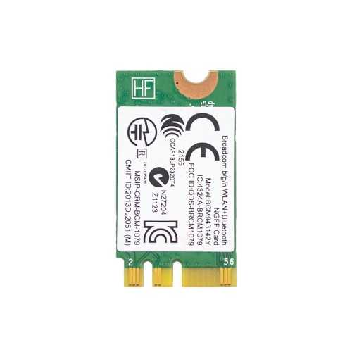 Плата WiFi+Bluetooth Broadcom BCM943142Y, (M.2 1630, 802.11n 2.4GHz + Bluetooth 4.0, 792200-001, 792608-001)