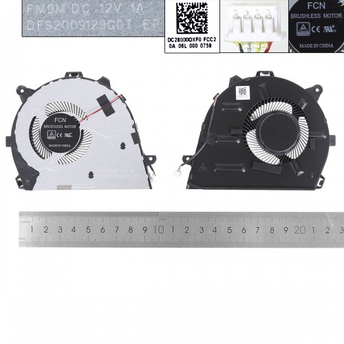 Вентилятор для ноутбука Lenovo Ideapad 5-14IIL05 81YH 5-14ITL05 82FE, (DC 12V, FM9M DFS2009129G0T, DC28000OXF0, Original)
