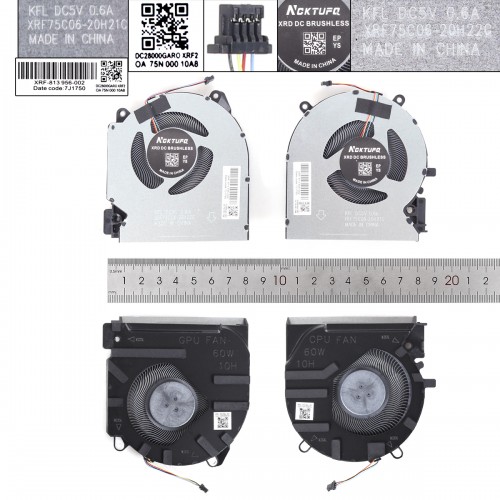 Вентиляторы для ноутбука HP Victus 16-D 16T-D 16-E TPN-Q263 TPN-Q264 60W, (CPU+GPU Fan, M54775-001, NS75C06-20K19/20K20, Аналог)