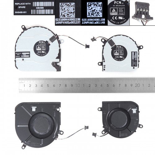 Вентилятори для ноутбука HP Envy X360 15-ES 15M-ES 15T-ES 15-EU 15M-EU 15Z-EU, (CPU+GPU Fan, M45465-001, M45466-001, Original)