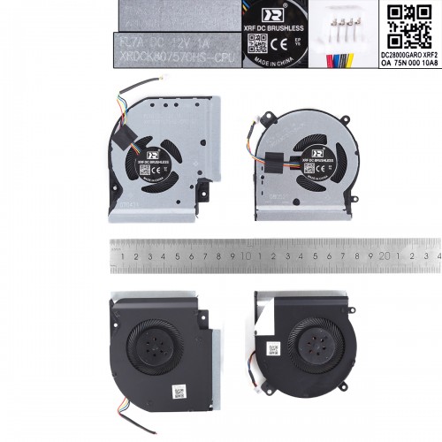 Вентилятори для ноутбука Asus ROG Strix G515GV G515GW GL504GM GL504GS GL504GV GL504GW, (DC 12V CPU+GPU, FK7T DFSCK221051820, FK7U DFSCK221151810, Аналог)