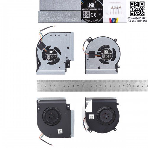 Вентиляторы для ноутбука Asus ROG Strix G515GV G515GW GL504GM GL504GS GL504GV GL504GW, (DC 12V CPU+GPU, FK7T DFSCK221051820, FK7U DFSCK221151810, Аналог)