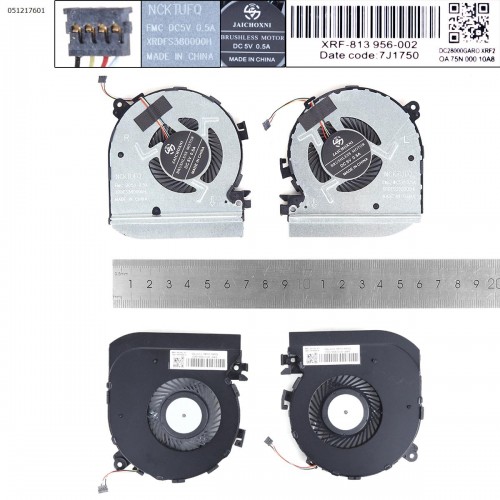 Вентиляторы для ноутбука HP Spectre 15-BL 15T-BL TPN-Q179, (CPU+GPU Fan, 914357-001, 914358-001, Аналог)