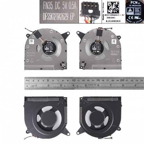 Вентиляторы 5V CPU+GPU для ноутбука Lenovo Legion S7-15IMH5 S7-15ARH5, (5F10S13923, FN35+FN36, Original)