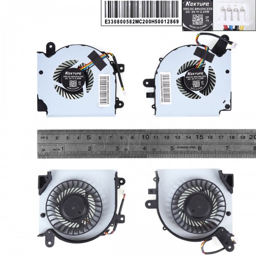Вентиляторы для ноутбука MSI GF75 MS-17F1 MS-17F2 MS-17F4 MS-17F5 series, (CPU+GPU fan, PAAD06015SL-N415, PAAD06015SL-N416, Аналог)