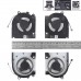 Вентиляторы 12V CPU+GPU для ноутбука Dell G15 5510 5511 5515 5520, RTX3050/RTX3060, (FN9R DFSCK22105182Q, FN9S DFSCK22115181T, Original)
