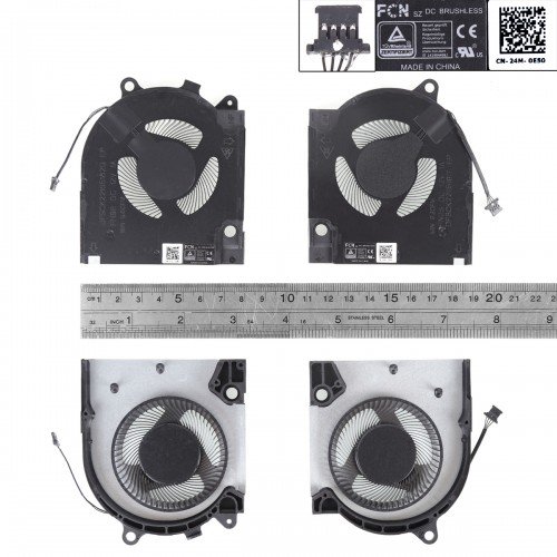 Вентиляторы 12V CPU+GPU для ноутбука Dell G15 5510 5511 5515 5520, RTX3050/RTX3060, (FN9R DFSCK22105182Q, FN9S DFSCK22115181T, Original)