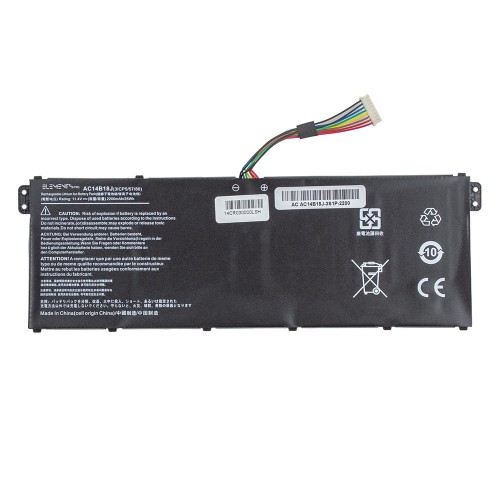 Батарея для ноутбука Acer Aspire E5-551 E5-571 ES1-512 ES1-521 ES1-531 V3-112P V5-122 V5-132 B115-M, 11.4V 2200mAh, (AC14B18J)