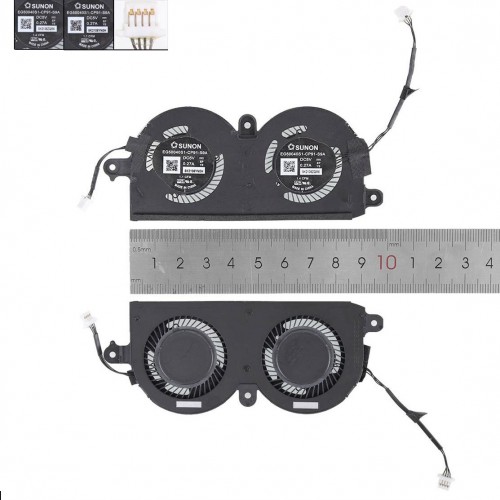 Вентилятор для ноутбука Dell XPS 13 9370 9380, (0980WH, ND55C19-16M01, EG50040S1-CP91-S9A, Original)