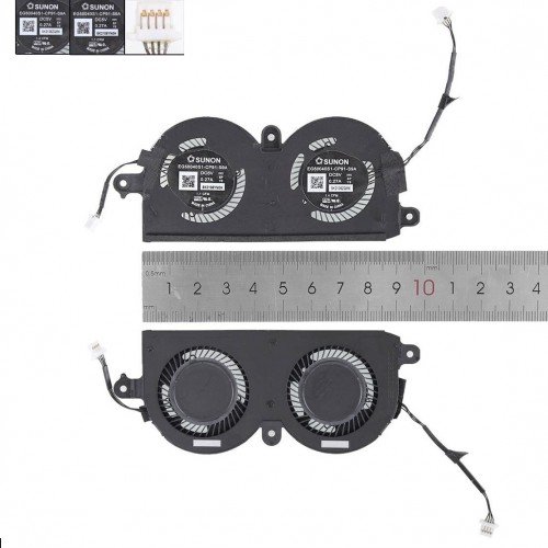 Вентилятор для ноутбука Dell XPS 13 9370 9380, (0980WH, ND55C19-16M01, EG50040S1-CP91-S9A, Original)