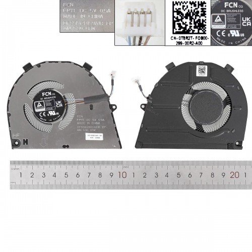 Вентилятор для ноутбука Dell Vostro 16 5620 5625 series, (0T8R2T, 023.100QC.0001, FPY1 DFS5K12B159A1R, Original)