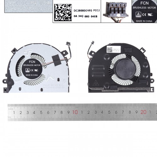 Вентилятор для ноутбука Lenovo Ideapad S340-14IIL Type 81WJ, (5F10X58096, FM8C DFS2001058F0T, DC28000OYF0, Original)