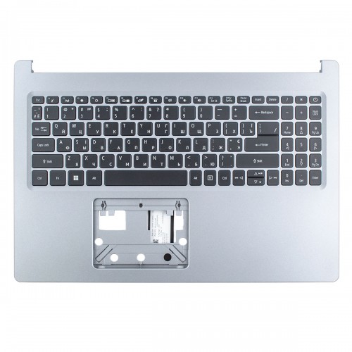 Корпус верхня кришка для ноутбука Acer Aspire A515-44 A515-44G A515-45 A515-45G, RU/UA, (Silver, топкейс+клавіатура з подсвіткою, Original)