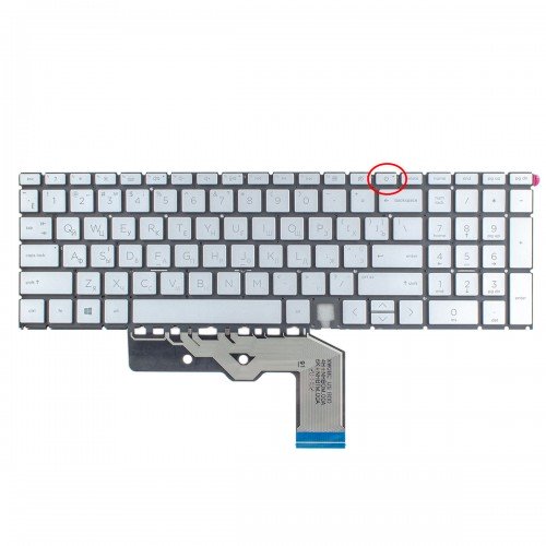 Клавиатура для ноутбука HP Envy 17-cg, x360 15-ED series, UA, (Silver, з підсвіткою, 9Z.NEZSC.E01, PK1328B1B00)
