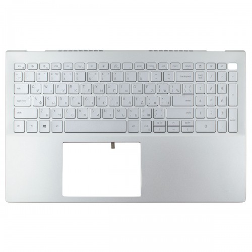 Топкейс верхняя крышка для ноутбука Dell Inspiron 15 5501 5502 5504 5505, RU, (Silver, с клавиатурой с подсветкой, 06XCC3, Original)