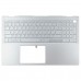 Топкейс верхняя крышка для ноутбука Dell Inspiron 15 5501 5502 5504 5505, RU, (Silver, с клавиатурой с подсветкой, 06XCC3, Original)
