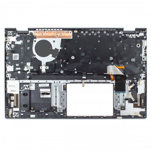 Топкейс верхняя крышка для ноутбука Dell Inspiron 15 5501 5502 5504 5505, RU, (Silver, с клавиатурой с подсветкой, 06XCC3, Original)