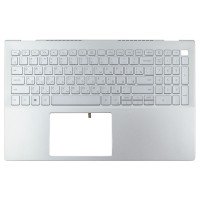 Топкейс верхня кришка для Dell Inspiron 15 5501 5502 5504 5505, RU, (Silver, з клавіатурою із підсвіткою, 06XCC3, Original)