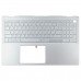 Топкейс верхня кришка для ноутбука Dell Inspiron 15 5501 5502 5504 5505, RU, (Silver, з клавіатурою із підсвіткою, 06XCC3, Original)