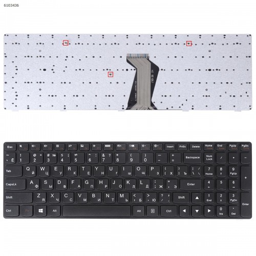 Клавиатура для ноутбука Lenovo IdeaPad G500 G505 G510 G700 G710 RU (черная, Аналог)