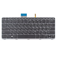 Клавіатура для HP Elitebook Folio 1020 G1 G2, RU/UA, (Black/Gray, з підсвіткою, Original)