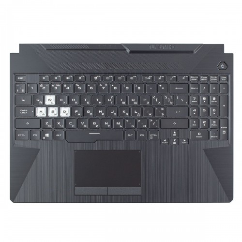 Корпус верхня кришка для ноутбука Asus FX506HC FX506HE series, RU/UA (топкейс+клавіатура, 1-Zone RGB, 90NB0703-R30UA0, Original)