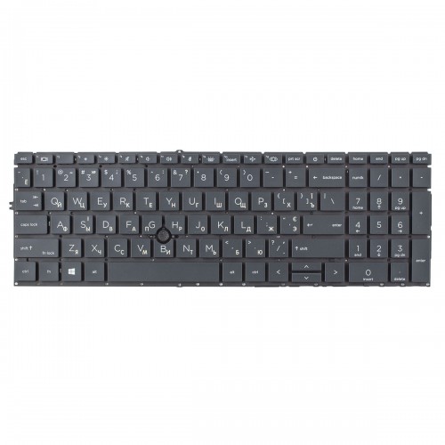 Клавиатура для ноутбука HP EliteBook 850 855 G7 G8, RU/UA, (Black, подсветка, трекпоинт, Original)