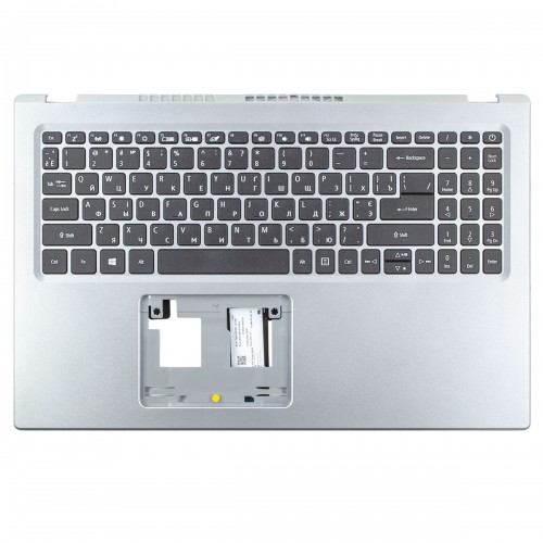 Верхняя крышка для ноутбука Acer Aspire A115-32 A315-35 A315-58 A315-58G, RU/UA, (Silver, топкейс+клавиатура, 6B.A6MN2.009, Original)