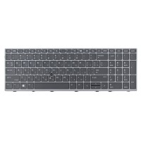 Клавіатура для HP Elitebook 850 G5 G6 755 G5, ZBook 15u G5 G6, US/RU/UA, (чорна, сіра рамка, трекпоінт) Клавіатура для HP Elitebook 850 G5 G6 755 G5, ZBook 15u G5 G6, US/RU/UA, (чорна, сіра рамка, трекпоінт)