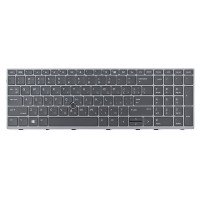 Клавиатура для HP Elitebook 850 G5 G6 755 G5, ZBook 15u G5 G6, US/RU/UA, (черная, серая рамка, трекпоинт) Клавиатура для HP Elitebook 850 G5 G6 755 G5, ZBook 15u G5 G6, US/RU/UA, (черная, серая рамка, трекпоинт)