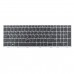 Клавиатура для ноутбука HP Elitebook 850 G5 G6 755 G5, ZBook 15u G5 G6, US/RU/UA, (Black/Silver, место для трекпоинта, Аналог)