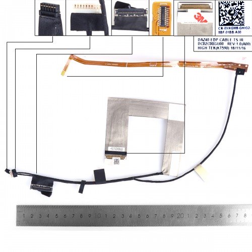 Шлейф матрицы для ноутбука Dell Latitude E7490 7490 series, (eDP 40pin Touch, DC02C00GU00, 0XHGM8, DAZ40)