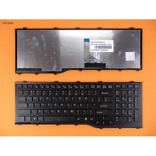 Клавиатура для ноутбука Fujitsu Lifebook A532 AH532 N532 NH532 A562 AH562 US, черная