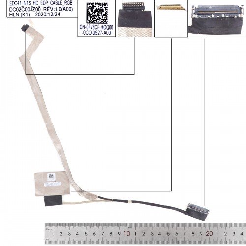 Шлейф матрицы для ноутбука Dell Latitude 5400 5401 5402 5405, (eDP 30pin No Touch, 0FV8CF, DC02C00JZ00)