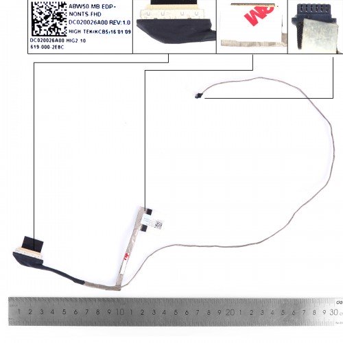 Шлейф матрицы для ноутбука HP Envy 15-ae 15-ah m6-ae m6-p, (eDP 30pin FHD, DC020026A00, ABW50)