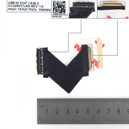Шлейф матрицы для ноутбука HP ZBook 17 G1 G2, (eDP 40pin, 740714-001, DC02001OJ00, VBK10)