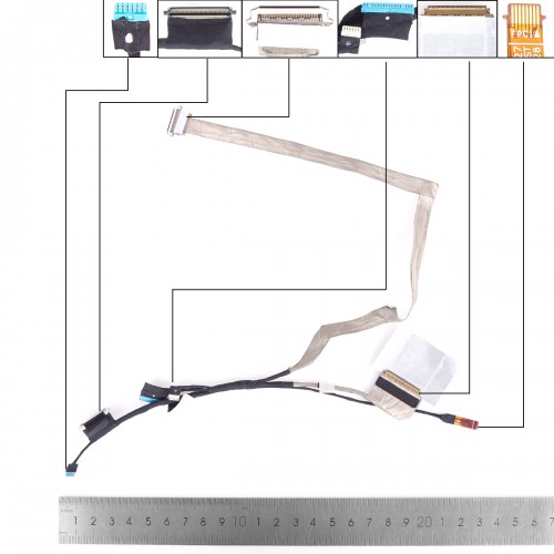Шлейф матриці для ноутбука Dell Latitude 7420 E7420 P135G series, (eDP 40pin+Touch, DC02C00R100, 09WV8F)