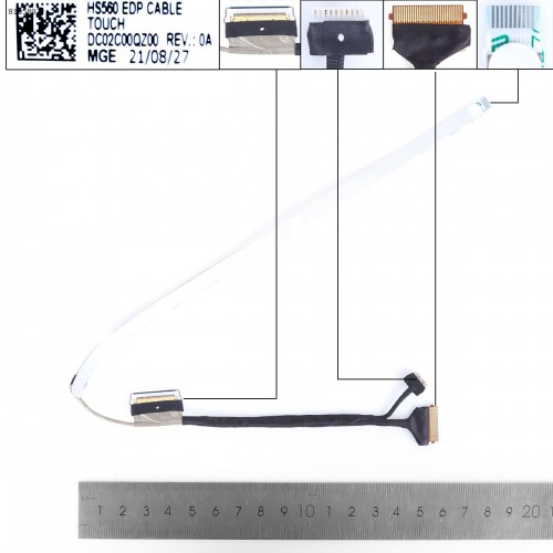 Шлейф матриці для ноутбука Lenovo Ideapad 3-15ITL6 3-15ALC6 3-15IAU7 3-15ABA7, (eDP 40Pin Touch, DC02C00QZ00)