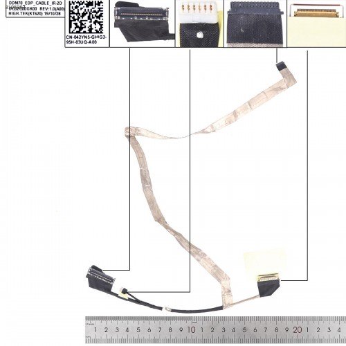Шлейф матрицы для ноутбука Dell Latitude 5490 E5490 series, (eDP 30pin IR, DC02C00GK00, 042YN5)