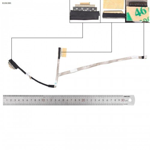 Шлейф матрицы для ноутбука HP EliteBook Folio 9470m 9480m, (LVDS 40pin FHD, 6017B0499401, Аналог)
