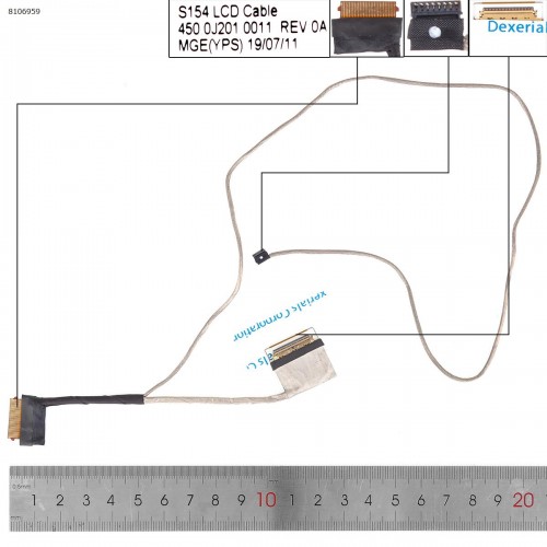 Шлейф матрицы для ноутбука Lenovo IdeaPad 1-14AST-05 1-14IGL05 1-14ADA05, (eDP 30pin, 450.0J201.0011, 5C10S29996, Аналог)