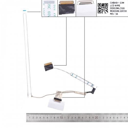 Шлейф матриці для ноутбука HP Victus 16-D 16-E TPN-Q263 TPN-Q264 series, (eDP 30pin, DD0G3MLC020, M81348-001)