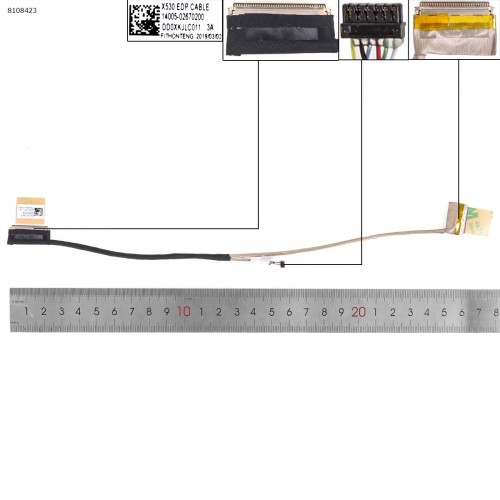 Шлейф матриці для ноутбука Asus S530F S530U X530F X530U series, (eDP 30pin, DD0XKJLC011, 14005-02670200)