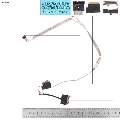 Шлейф матриці для ноутбука Dell Alienware 15 R3 R4 R5 series, (eDP 30pin, 034DCH, DC02C00ED00)