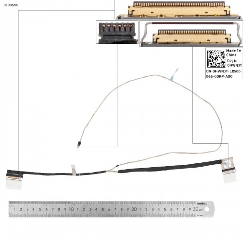Шлейф матриці для ноутбука Dell Inspiron 15 5584 series, (eDP 30pin, 450.0G706.0011, 0HWNJT)